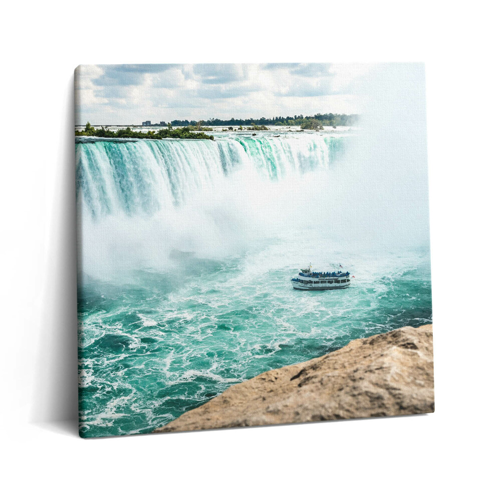 Foto-obraz canvas 60x60 Łódź i wodospad Niagara