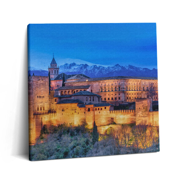 Foto-obraz canvas 60x60 Ściany Granady Andaluzji