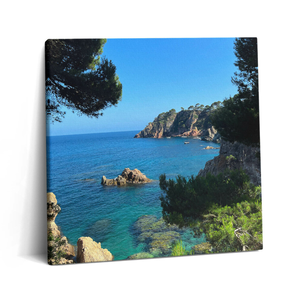 Foto-obraz canvas 60x60 Wybrzeże Costa Brava