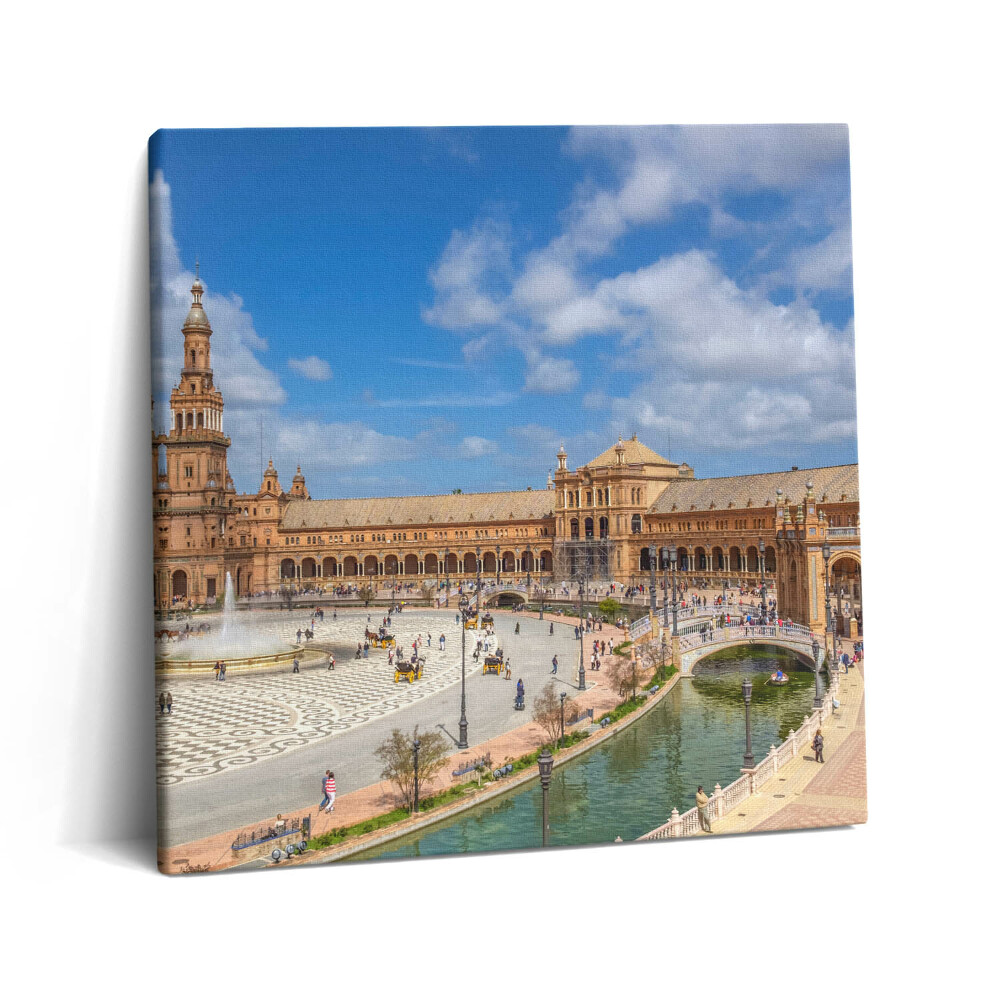 Foto-obraz canvas 60x60 Plaza de España w Sewilli