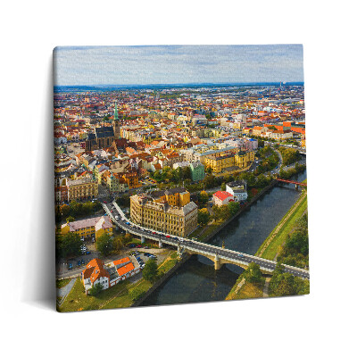 Obraz canvas 60x60 Krajobraz miasta Pilzna