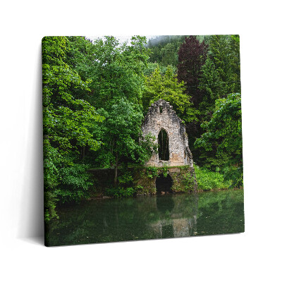 Foto obraz canvas 60x60 Ruiny starej kaplicy Chamonix Francja