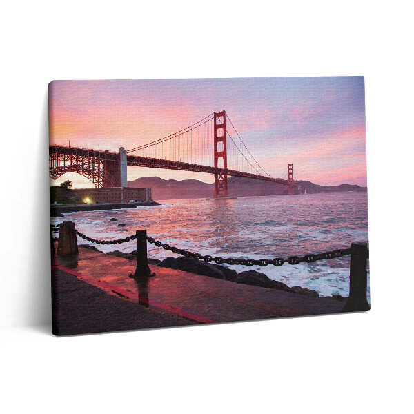 Foto obraz canvas 80x60 Widok na most Golden Gate