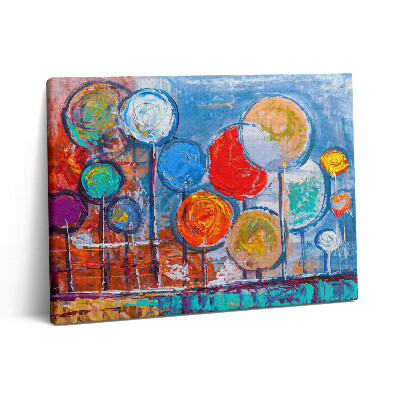 Fotoobraz canvas 80x60 Abstrakcja - malowane kolorowe koła