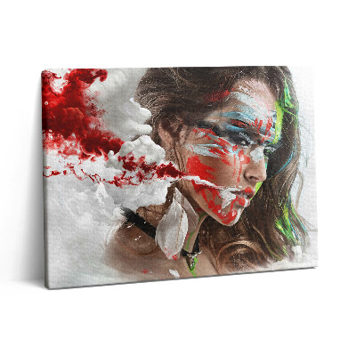 Fotoobraz canvas 80x60 Portret indyjskiej kobiety