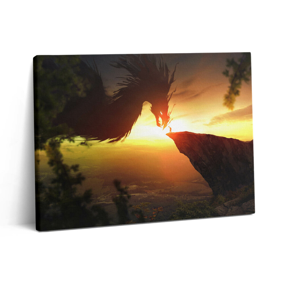 Fotoobraz canvas 80x60 Świat fantasy fantasy - smok