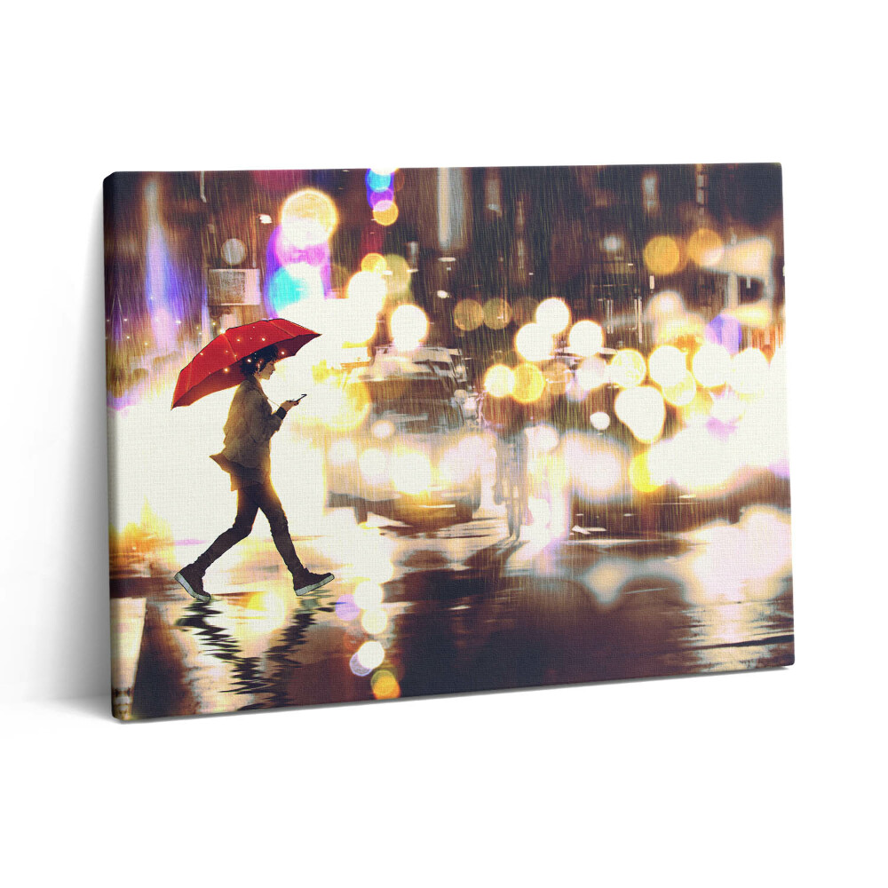 Fotoobraz canvas 80x60 Ilustracja anime Rain Street