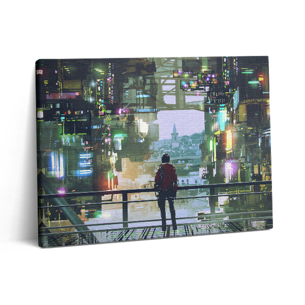 Fotoobraz canvas 80x60 Miasto cyberpunku