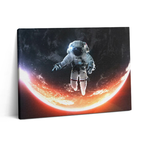 Foto obraz canvas 80x60 Astronauta w kosmosie