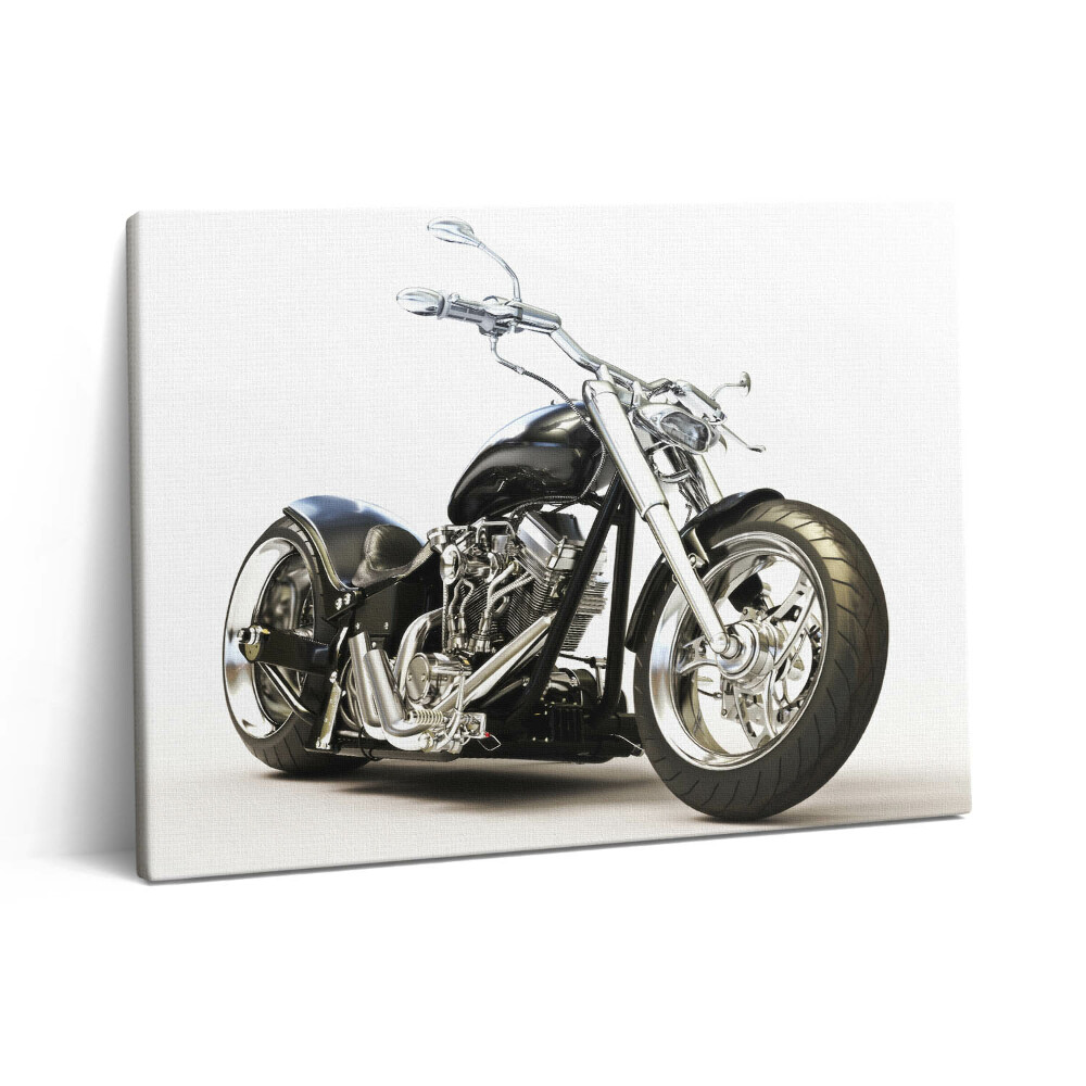 Fotoobraz canvas 80x60 Czarny motocykl