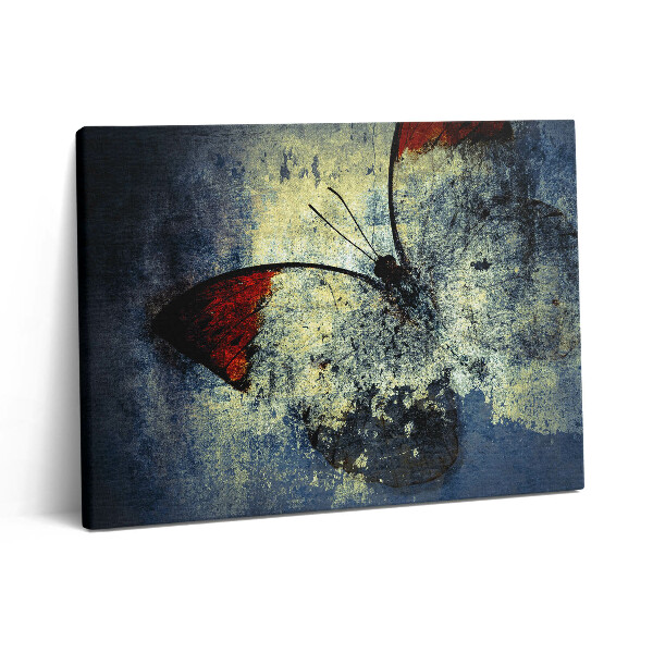 Fotoobraz canvas 80x60 Motyl w stylu vintage