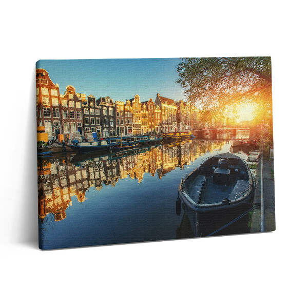 Fotoobraz canvas 80x60 Miasto Amsterdam