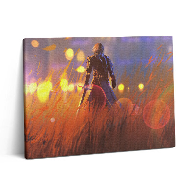Nowoczesny obraz na płótnie 80x60 Rycerz z mieczem