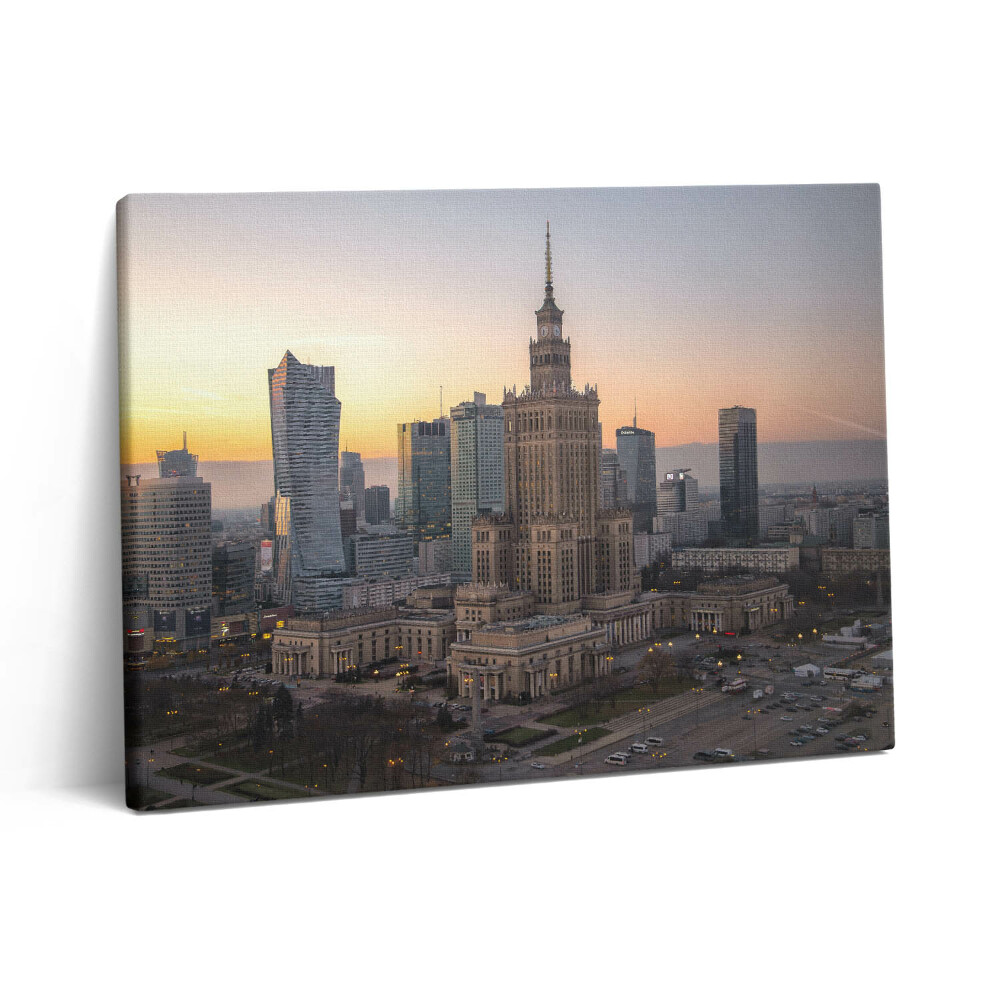 Foto obraz canvas 80x60 Pałac Kultury i Nauki Warszawa