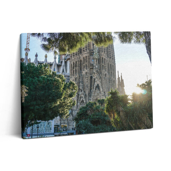 Foto obraz canvas 80x60 Park Sagrada Familia w Barcelonie