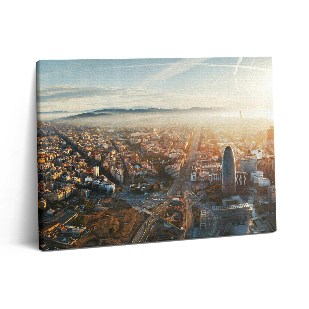 Fotoobraz canvas 80x60 Panorama miasta Barcelona