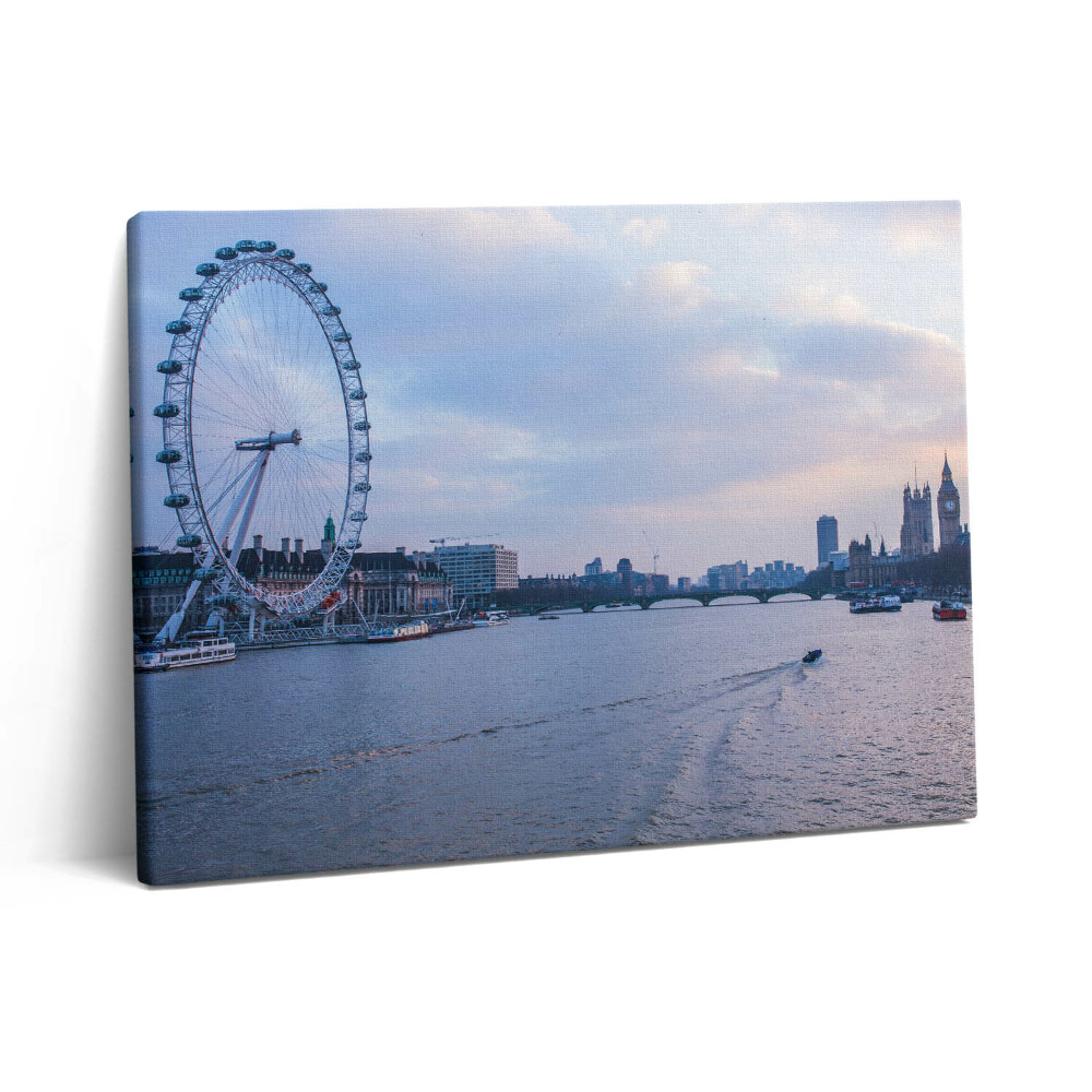 Foto obraz canvas 80x60 Panorama miasta London Eye