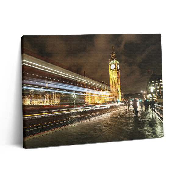 Foto obraz canvas 80x60 Big Ben nocą Prędkość światła