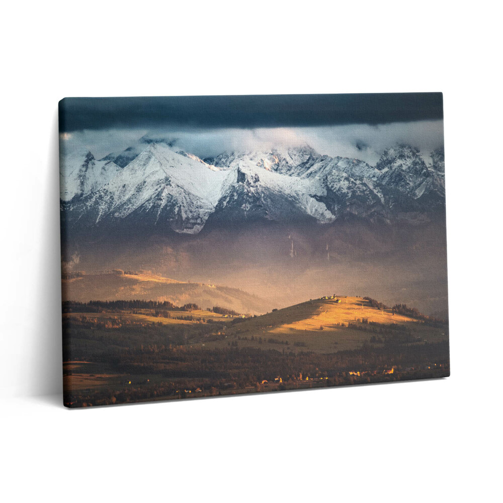 Foto obraz canvas 80x60 Tatry w zimowej panoramie