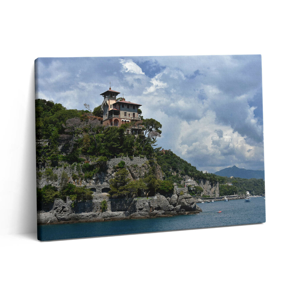 Foto obraz canvas 80x60 Skalista góra Portofino