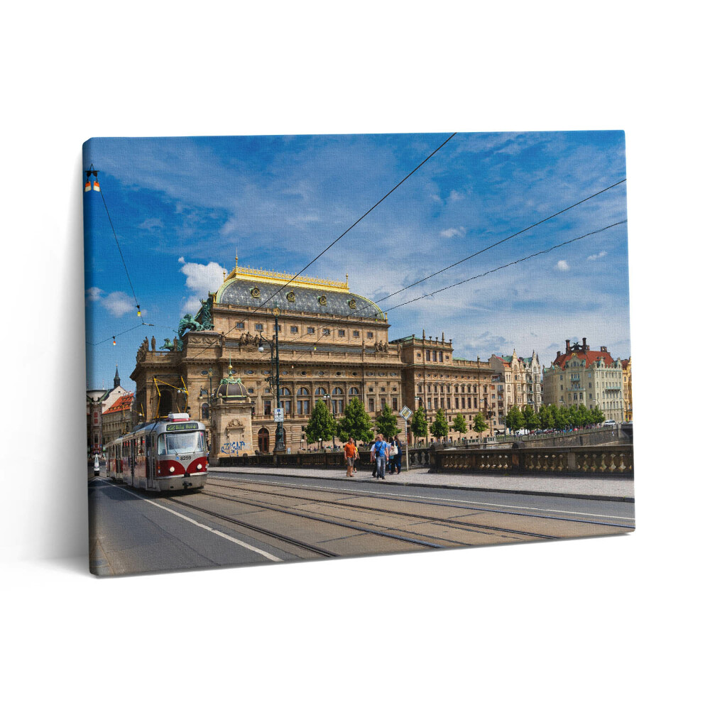 Foto obraz canvas 80x60 Teatr Narodowy w Pradze