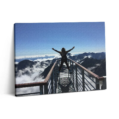 Foto obraz canvas 80x60 Kobieta Tatry Słowacja