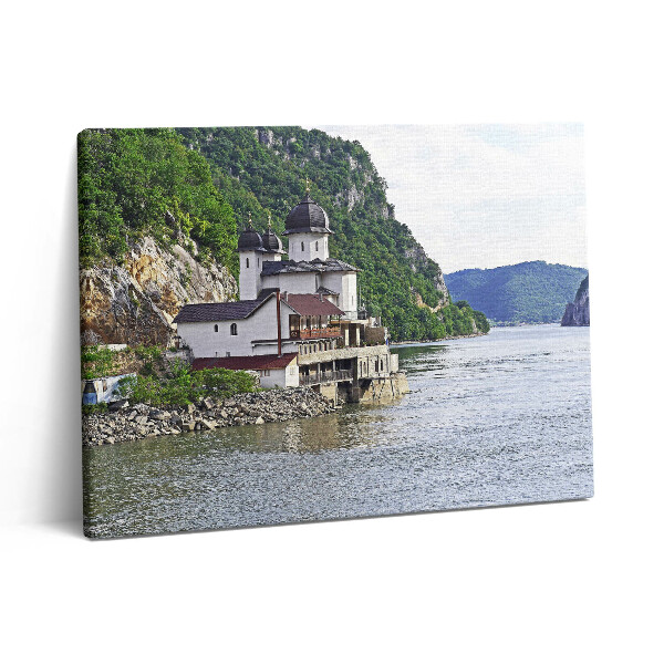 Foto obraz canvas 80x60 Kościół nad wodą