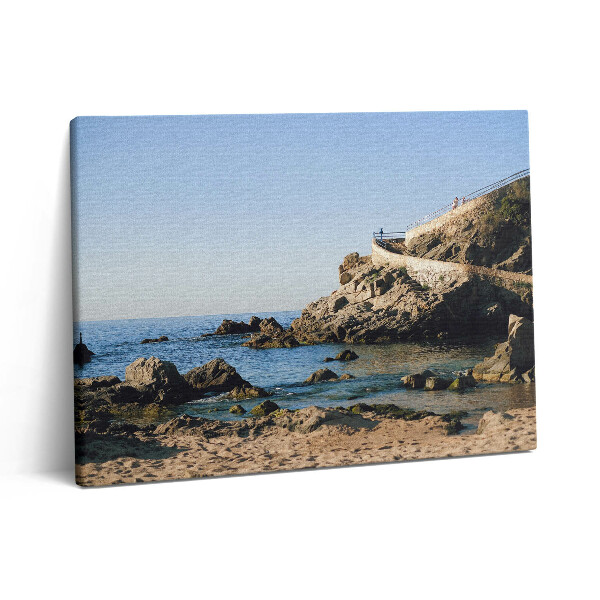 Foto obraz canvas 80x60 Plaża na wybrzeżu Costa Brava