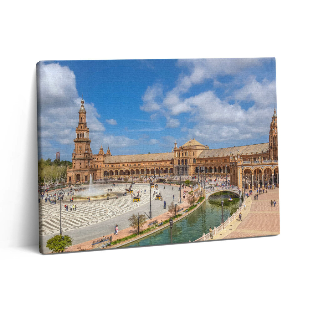 Foto obraz canvas 80x60 Plaza de España w Sewilli