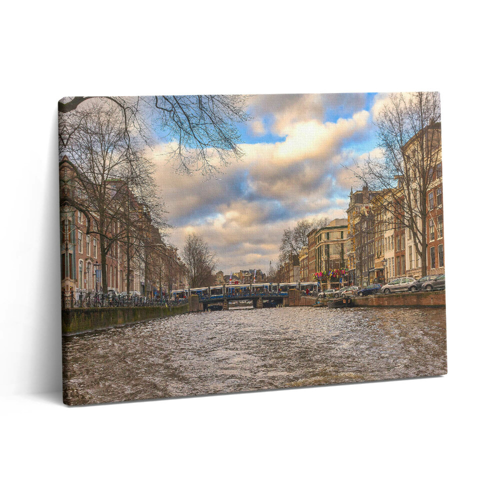 Foto obraz canvas 80x60 Kanał w Rotterdamie