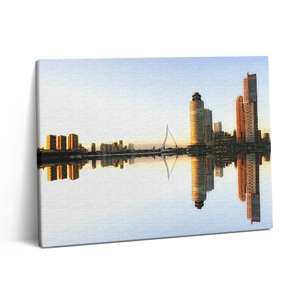 Foto obraz canvas 80x60 Miasto nad rzeką