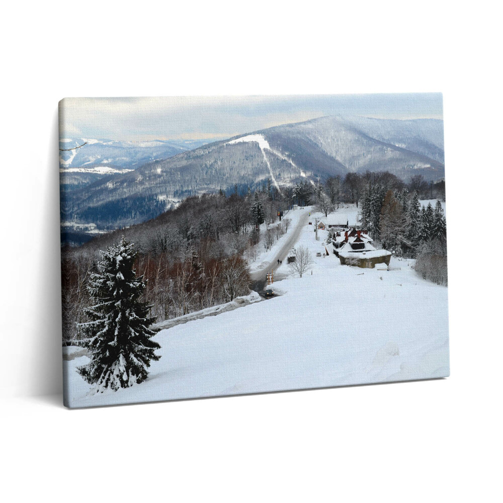 Fotoobraz canvas 80x60 Beskid Śląski Ustroń zima