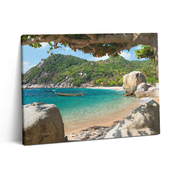 Fotoobraz canvas 80x60 Widok na morze Koh Tao Tajlandia