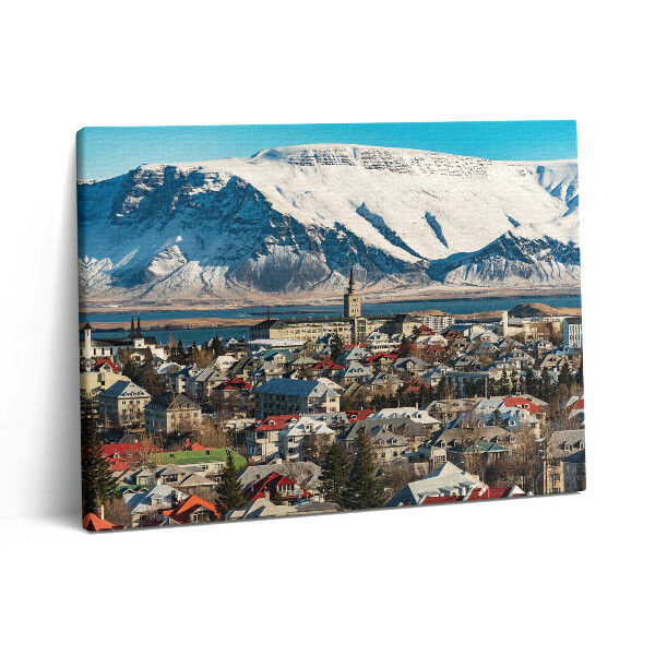 Fotoobraz canvas 80x60 Widok na Reykjavík Islandię