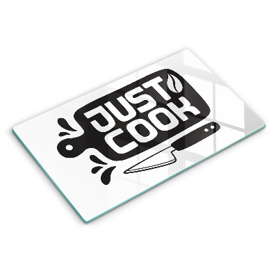 Płyta ochronna na indukcję Kuchenny napis Just cook