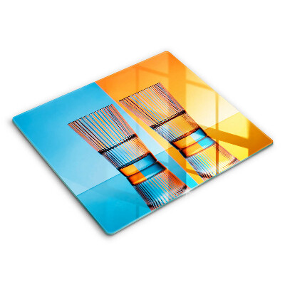 Osłona ściany przy kuchence gazowej 60x52 cm Dwie szklanki wody