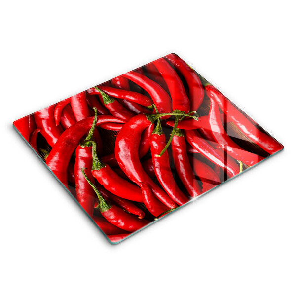 Szkło na płytę indukcyjną 60x52 cm Ostre chili papryki