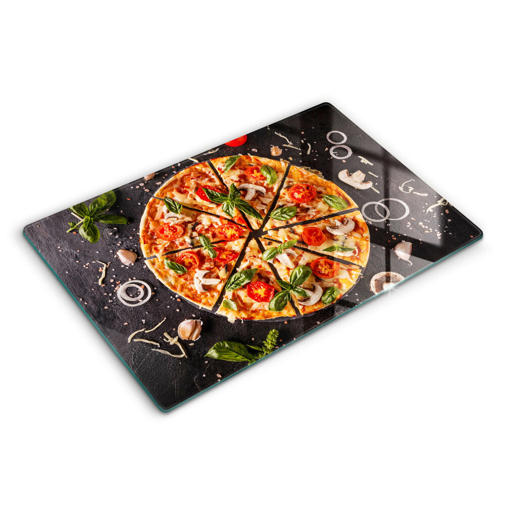 Osłona na płytę indukcyjną 80x52 cm Pizza z pieczarkami