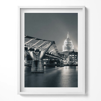 Obraz w ramce Czarno-biały krajobraz miasta