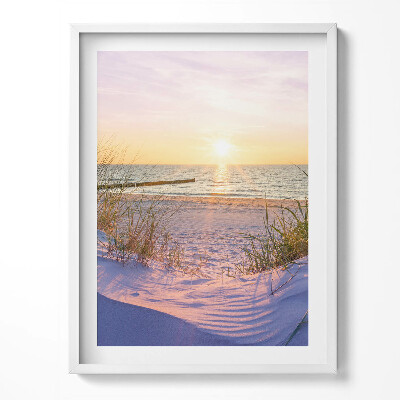 Obraz w ramce Polskie Morze - plaża w promieniach słońca