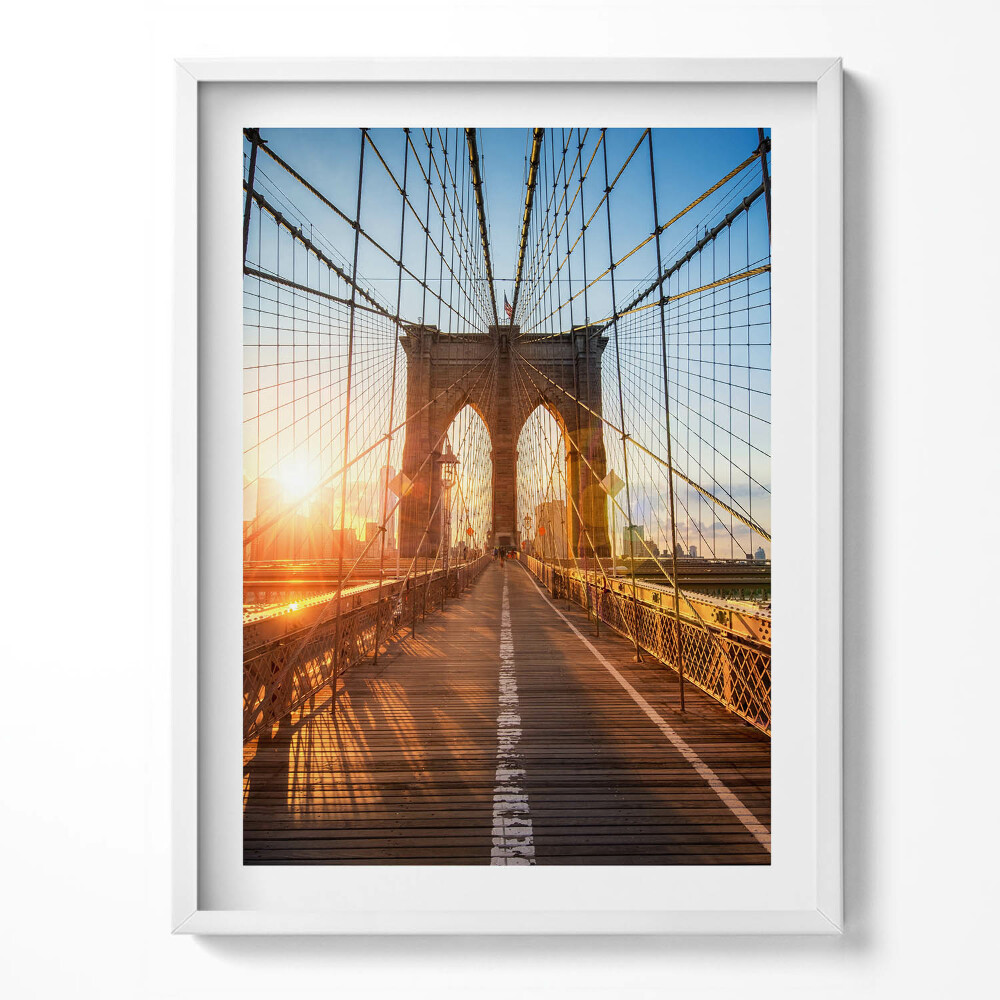 Obraz w ramce Most Brookliński NYC