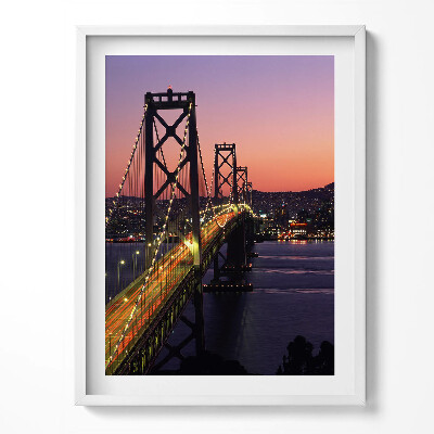 Obraz w ramce Most San Francisco i zachód słońca