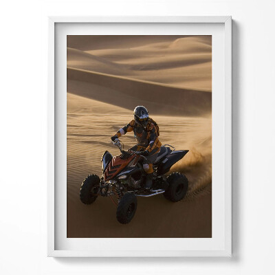 Obraz w ramce Przejażdżka quadem po pustyni