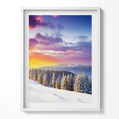 Obraz w ramce Zimowy górski krajobraz