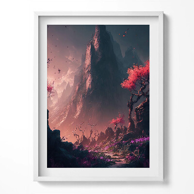 Obraz w ramce Magiczny las i góry