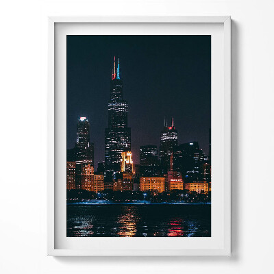 Obraz w ramce Pejzaż miejski Chicago