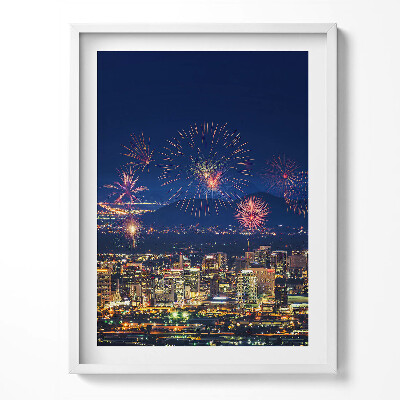 Obraz w ramce Miasto Phoenix nocą