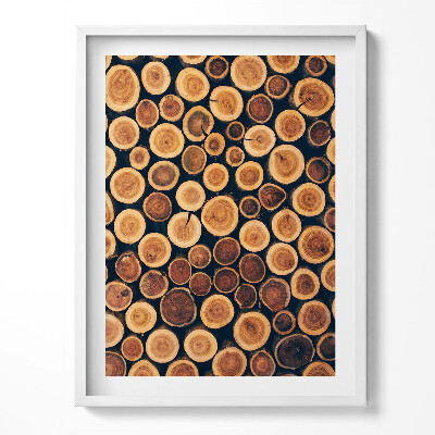 Obraz w ramce Drewniane pieńki drzew