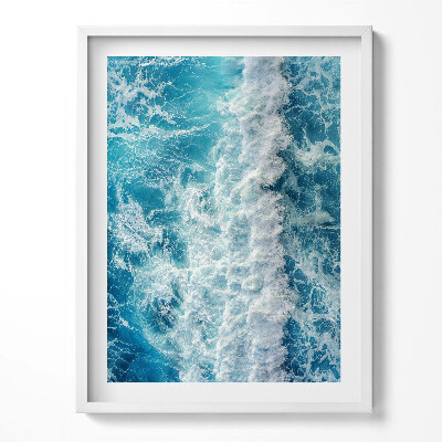 Obraz w ramce Widok z lotu ptaka na falę oceanu