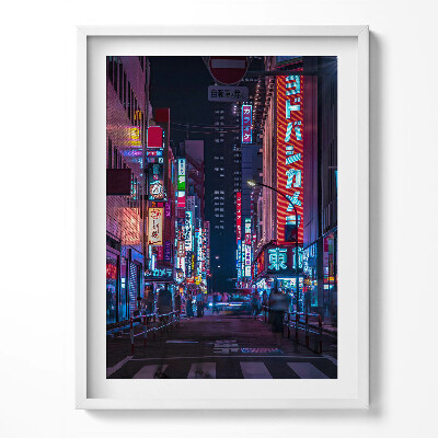 Obraz w ramce Azjatyckie miasto nocą